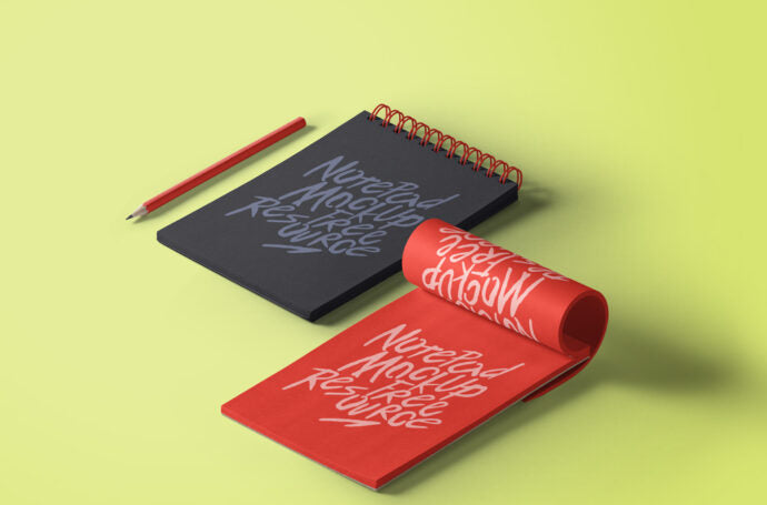 Mockup of Notepads with Pencil