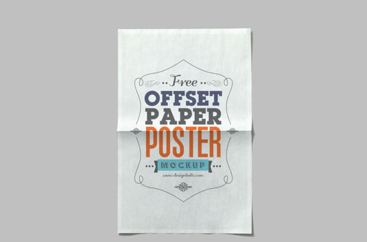 Mockup of Offset Paper Poster