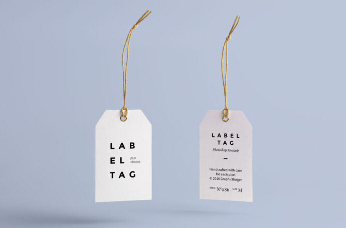 Mockup of Paper Label Tags