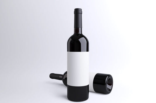 Mockup of Red Wine Bottles with Labels