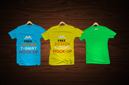 Mockup of T-Shirts with Labels