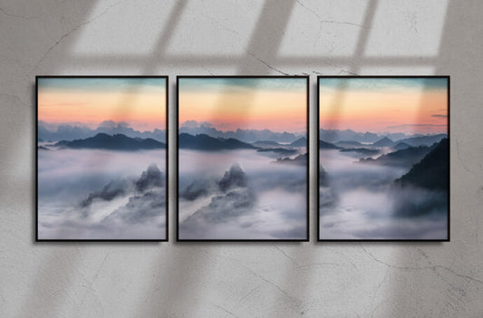 Mockup of Three Poster Frames