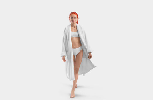 Mockup of a Bathrobe for Women