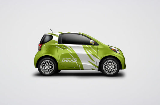 Mockup of a Compact Car for Marketing and Design Purposes