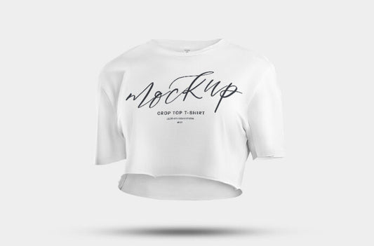 Mockup of a Crop Top T-Shirt