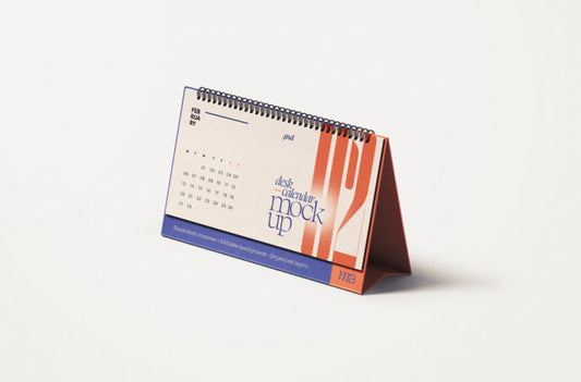 Mockup of a Desk Calendar in Horizontal Orientation