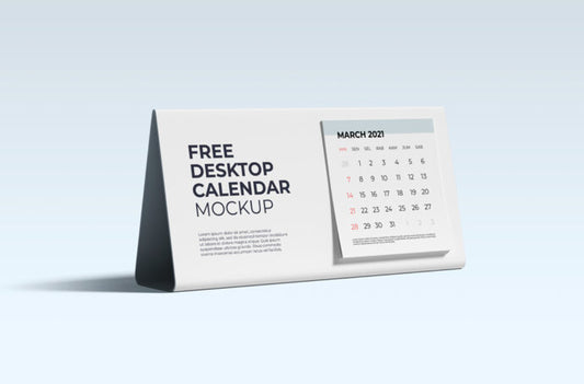 Mockup of a Desktop Calendar