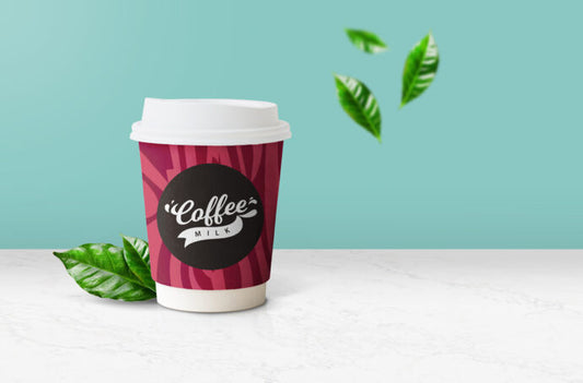 Mockup of a Disposable Coffee Cup