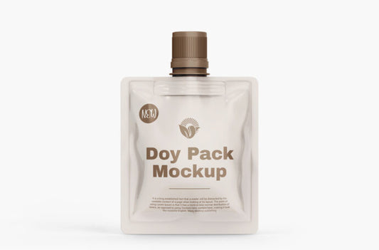 Mockup of a Doypack with Cap