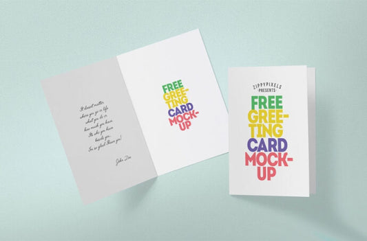 Mockup of a Foldable Greeting Card