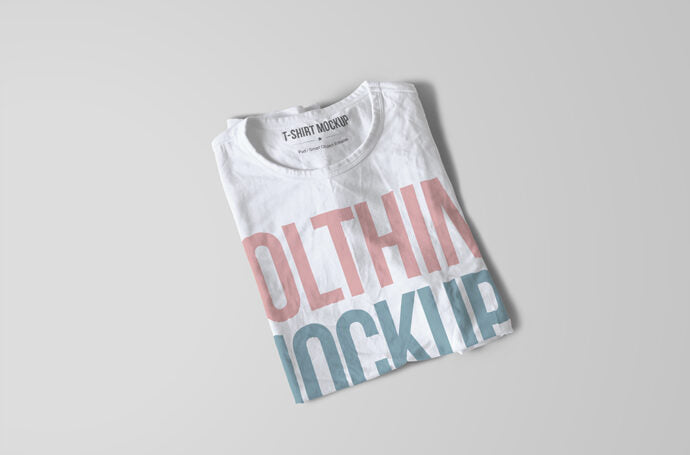 Mockup of a Folded T-Shirt