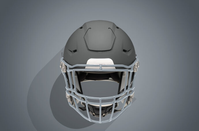 Mockup of a Football Helmet for Sports Teams