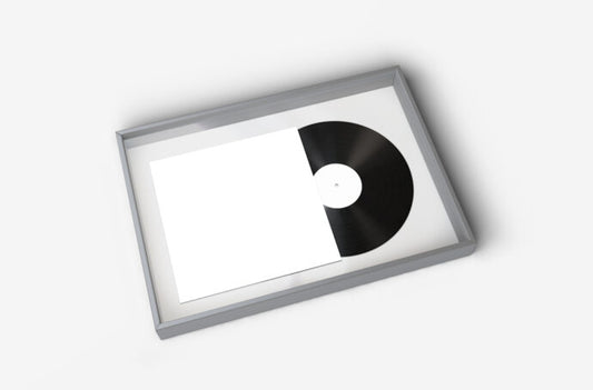 Mockup of a Framed Vinyl Record