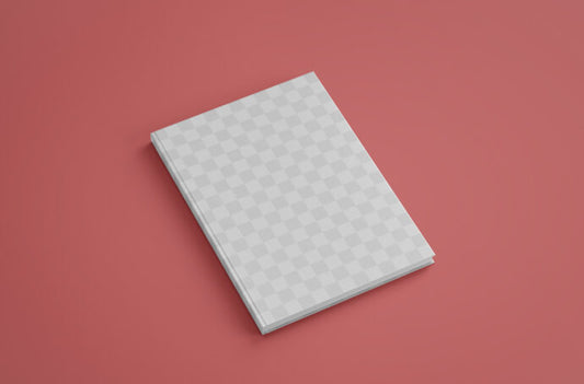 Mockup of a Hardcover Book with a Slim Profile