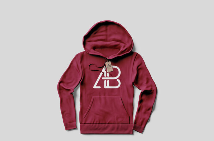 Mockup of a Hoodie with Tag