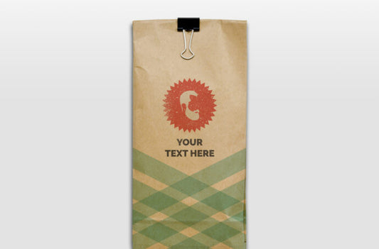 Mockup of a Kraft Bag