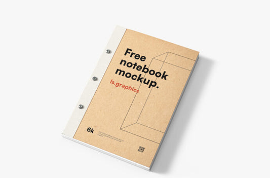 Mockup of a Kraft Paper Notebook