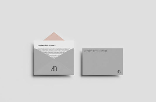 Mockup of a Letter and Envelope