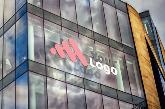 Mockup of a Logo on a Building Facade