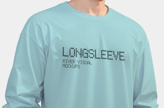 Mockup of a Long Sleeve Shirt for Men