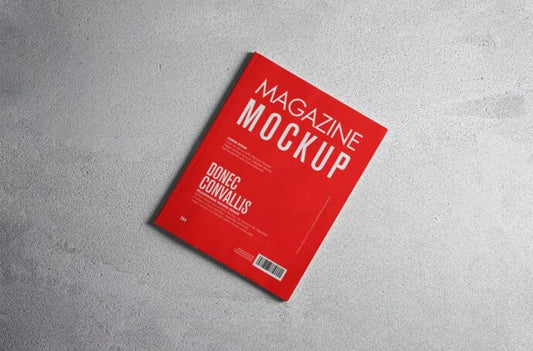 Mockup of a Magazine with a Top-View Perspective