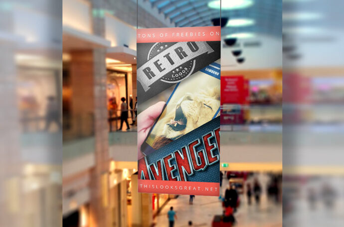 Mockup of a Mall Banner