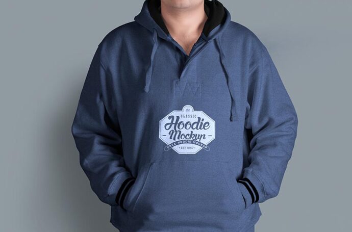 Mockup of a Men's Hoodie