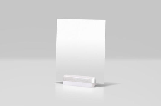 Mockup of a Menu Card Holder for Restaurants and Cafes