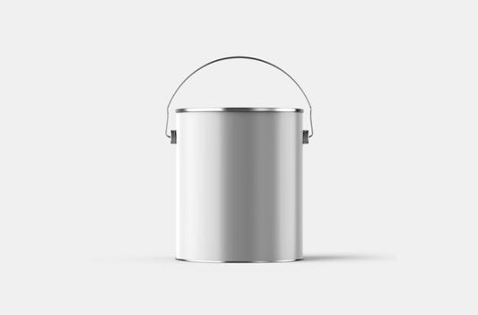 Mockup of a Metal Paint Bucket with Handle