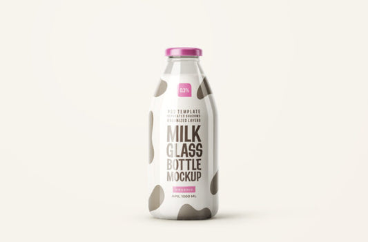 Mockup of a Milk Bottle