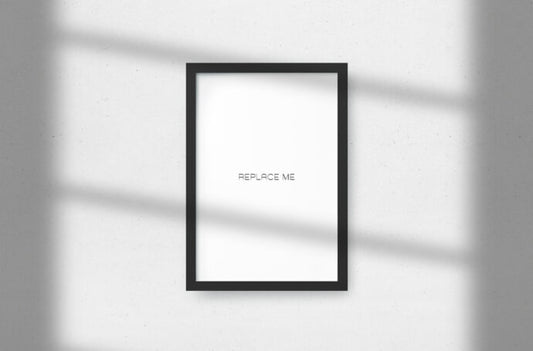 Mockup of a Minimalist Picture Frame with Shadow Effects