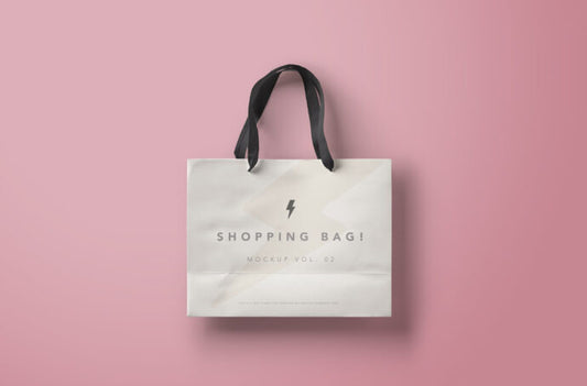 Mockup of a Paper Shopping Bag with Branding