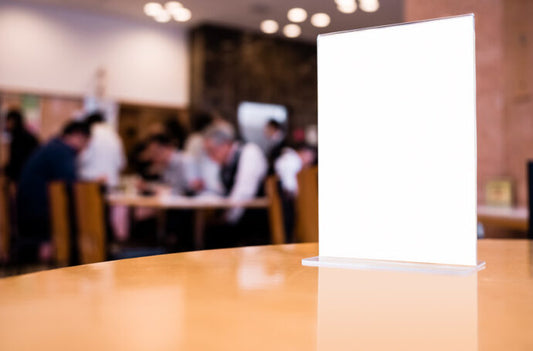 Mockup of a Restaurant Menu Card Holder