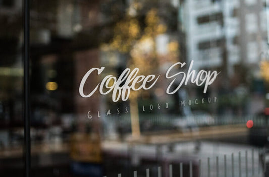 Mockup of a Shop Window Logo