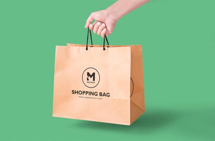 Mockup of a Shopping Bag