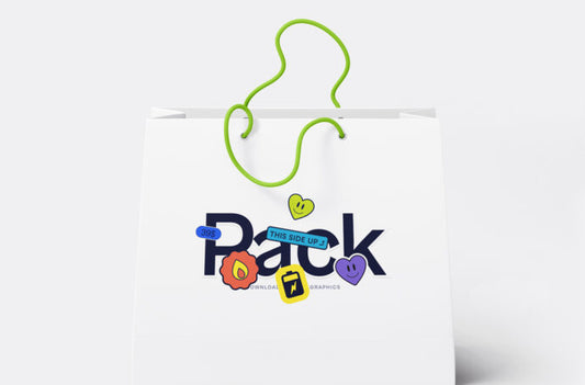 Mockup of a Shopping Bag with Vibrant Handles