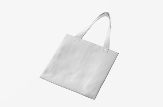 Mockup of a Shopping Bag with a Square Shape