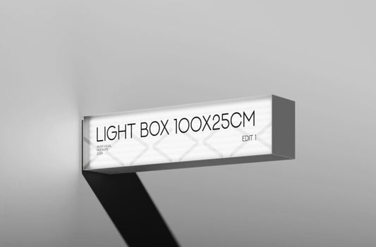 Mockup of a Slim Light Sign