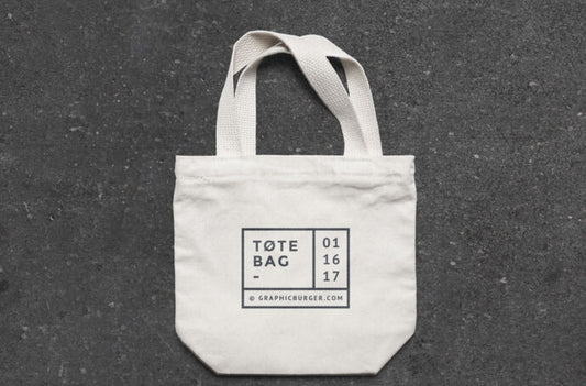 Mockup of a Small Canvas Tote Bag