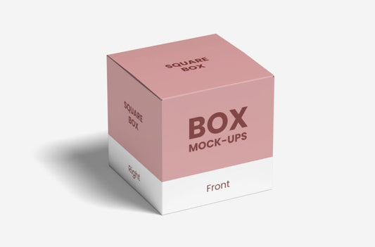 Mockup of a Small Cube Box