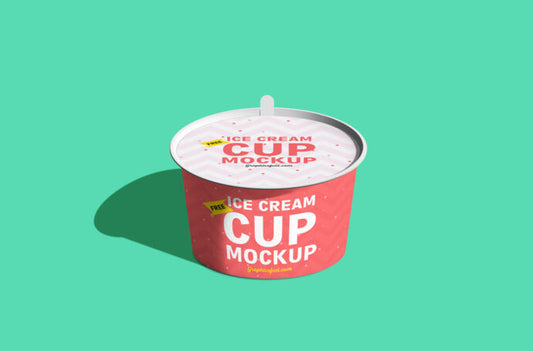 Mockup of a Small Ice Cream Cup