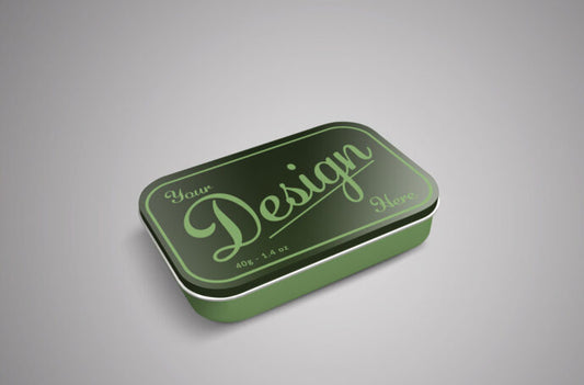 Mockup of a Small Tin Box