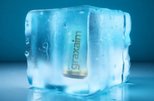 Mockup of a Soda Can Encased in an Ice Block