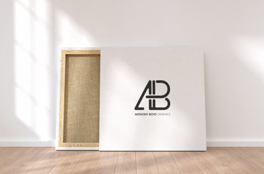 Mockup of a Square Canvas