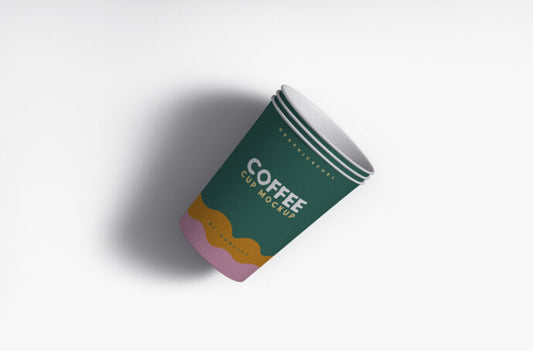 Mockup of a Stack of Paper Cups