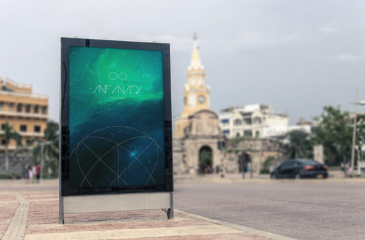 Mockup of a Street Billboard in a Frame