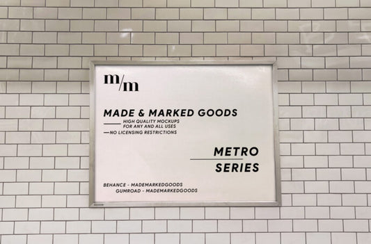 Mockup of a Subway Billboard in a Frame