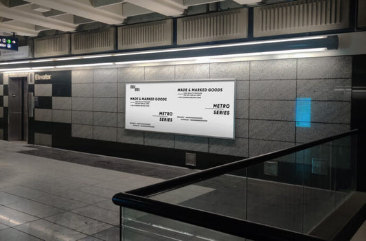 Mockup of a Subway Billboard in a Horizontal Orientation