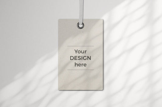 Mockup of a Tag for Paper Apparel