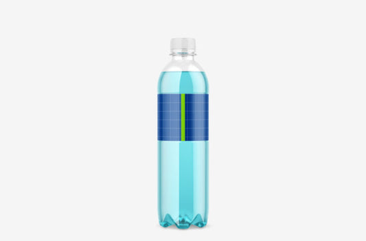 Mockup of a Transparent Plastic Bottle